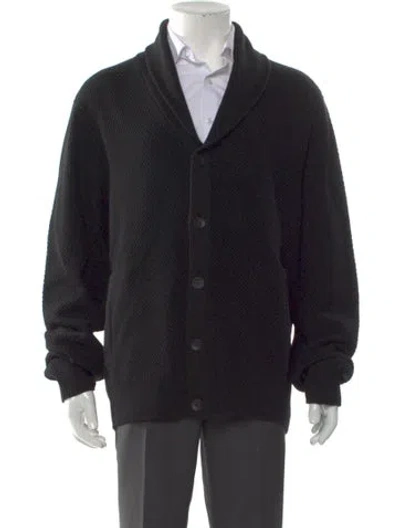 Pre-owned Rag & Bone Merino Wool V-neck Cardigan In Black