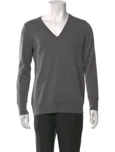 Pre-owned Rag & Bone Merino Wool V-neck Pullover In Grey