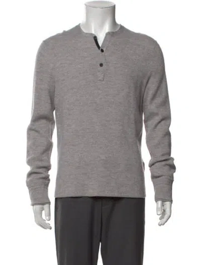 Pre-owned Rag & Bone Merino Wool V-neck Pullover In Grey