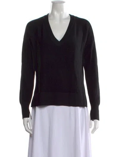 Pre-owned Rag & Bone Merino Wool V-neck Sweater In Black