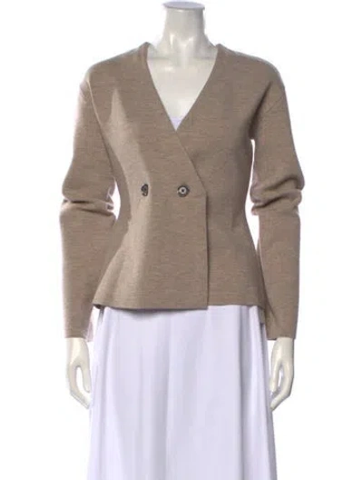 Pre-owned Rag & Bone Merino Wool V-neck Sweater In Neutrals