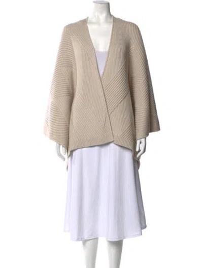Pre-owned Rag & Bone Merino Wool V-neck Sweater In Neutrals