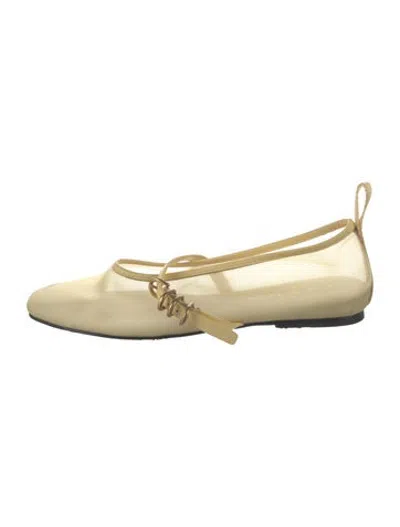 Pre-owned Rag & Bone Mesh Ballet Flats In White/yellow