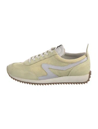 Pre-owned Rag & Bone Mesh Colorblock Pattern Sneakers In Yellow