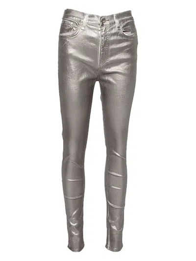 Pre-owned Rag & Bone Metallic Jeans In Grey