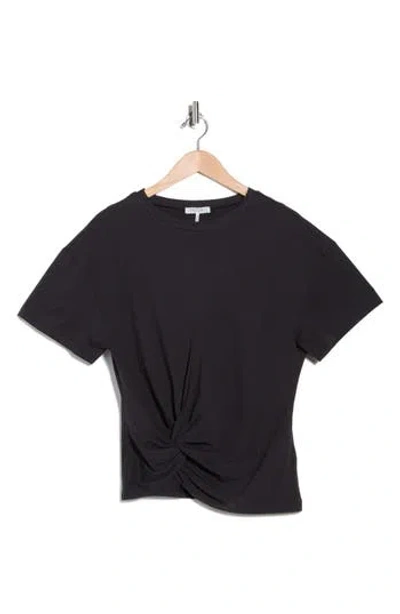 Rag & Bone Mia Draped T-shirt In Black