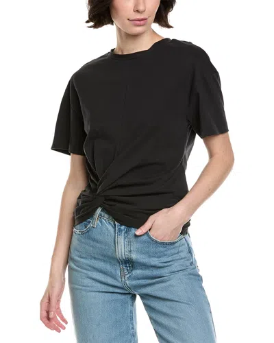 Rag & Bone Mia Draped T-shirt In Black