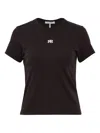 Rag & Bone Mia Logo-embroidered T-shirt In Black