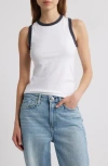 Rag & Bone Mia Racerback Ringer Tank Top In Multi