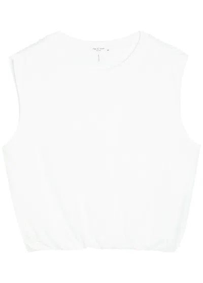 Rag & Bone Mica Bubble Cotton Top In White