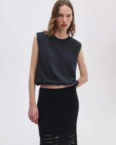 Rag & Bone Mica Bubble Top In Black