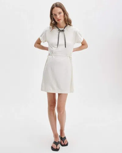 Rag & Bone Mica Cotton Tie Tee Dress In White