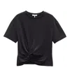 Rag & Bone Mica Draped Tee In Black