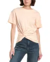 Rag & Bone Mica Draped T-shirt In Neutral