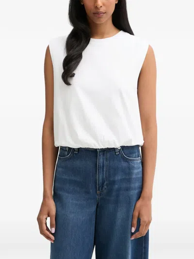 Rag & Bone Mica Elasticated-hem Top In White