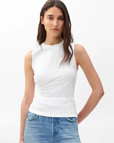 Rag & Bone Mica Jersey Wrap Tank In White