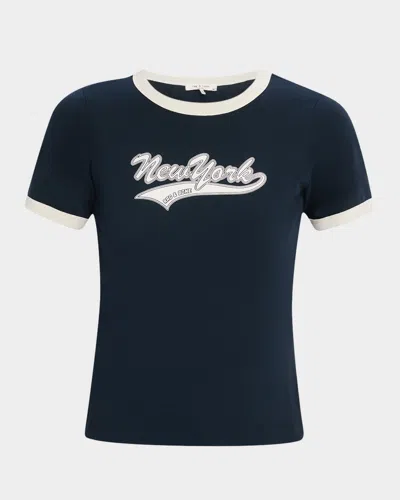 RAG & BONE MICA SHORT-SLEEVE NEW YORK RINGER TEE