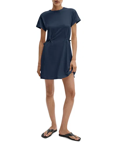 Rag & Bone Mica Tie Tee Dress In Blue