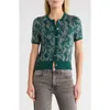 Rag & Bone Michal Jacquard Cardigan Sweater In Green