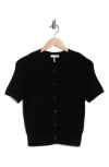 Rag & Bone Michal Short Sleeve Crop Cardigan In Black