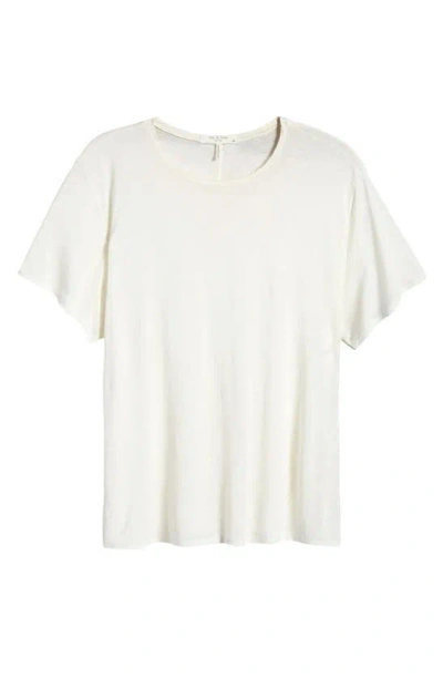 Rag & Bone Michal Linen-blend T-shirt In White