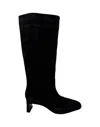 Rag & Bone Mid-calf Black Leather Astor Boot With Subtle Stitching In Black