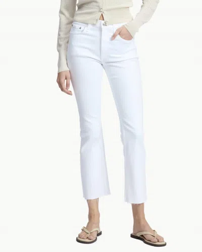 Rag & Bone Mid-rise Ankle Bootcut Jean In Optic White