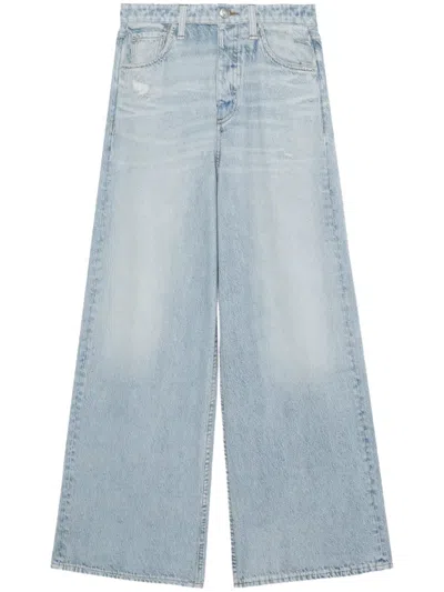 Rag & Bone Mid-rise Wide-leg Jeans In Blue
