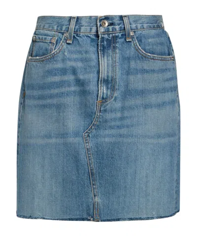 Rag & Bone Mid-length Blue Denim Skirt