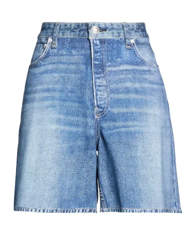 Rag & Bone Mid-rise Denim Shorts In Blue