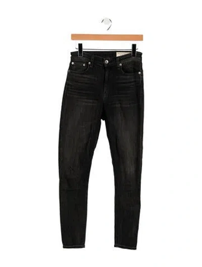 Pre-owned Rag & Bone Mid-rise Skinny Leg Jeans In Black