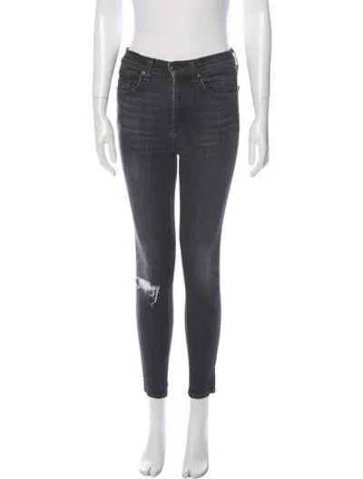 Pre-owned Rag & Bone Mid-rise Skinny Leg Jeans In Black