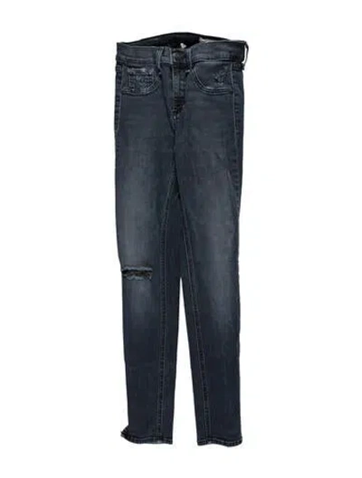 Pre-owned Rag & Bone Mid-rise Skinny Leg Jeans In Black