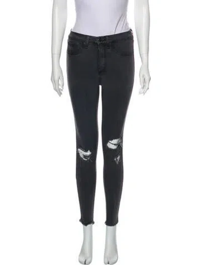 Pre-owned Rag & Bone Mid-rise Skinny Leg Jeans In Black