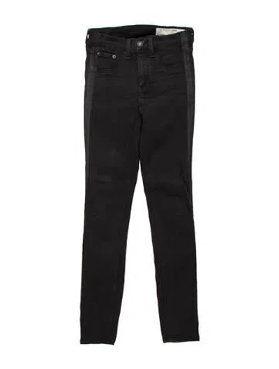 Pre-owned Rag & Bone Mid-rise Skinny Leg Jeans In Black