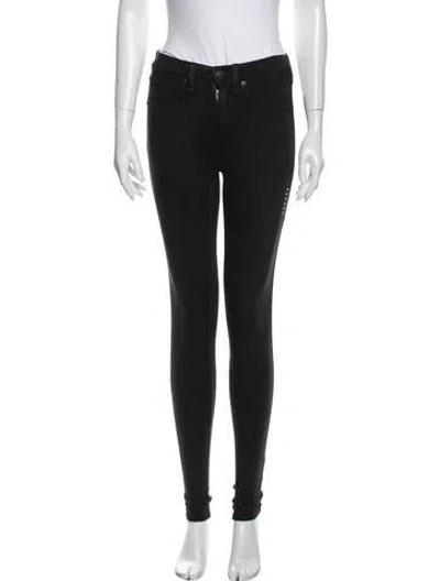Pre-owned Rag & Bone Mid-rise Skinny Leg Jeans In Black