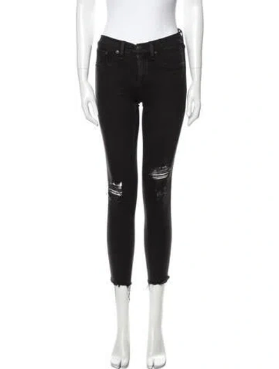 Pre-owned Rag & Bone Mid-rise Skinny Leg Jeans In Black
