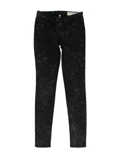Pre-owned Rag & Bone Mid-rise Skinny Leg Jeans In Black