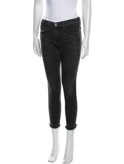 Pre-owned Rag & Bone Mid-rise Skinny Leg Jeans In Black