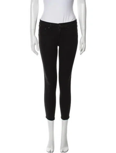 Pre-owned Rag & Bone Mid-rise Skinny Leg Jeans In Black