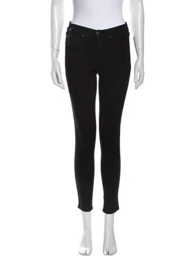 Pre-owned Rag & Bone Mid-rise Skinny Leg Jeans In Black