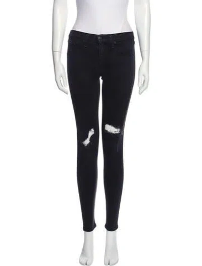 Pre-owned Rag & Bone Mid-rise Skinny Leg Jeans In Black