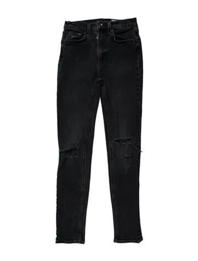 Pre-owned Rag & Bone Mid-rise Skinny Leg Jeans In Black