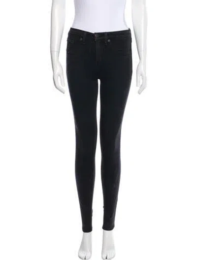 Pre-owned Rag & Bone Mid-rise Skinny Leg Jeans In Black