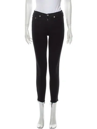 Pre-owned Rag & Bone Mid-rise Skinny Leg Jeans In Black