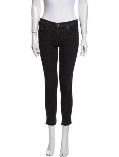 Pre-owned Rag & Bone Mid-rise Skinny Leg Jeans In Black