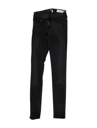Pre-owned Rag & Bone Mid-rise Skinny Leg Jeans In Black