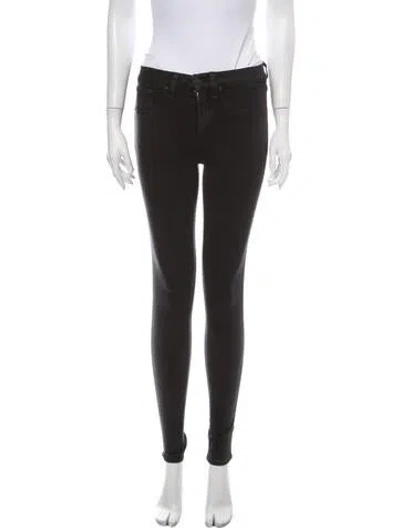 Pre-owned Rag & Bone Mid-rise Skinny Leg Jeans In Black