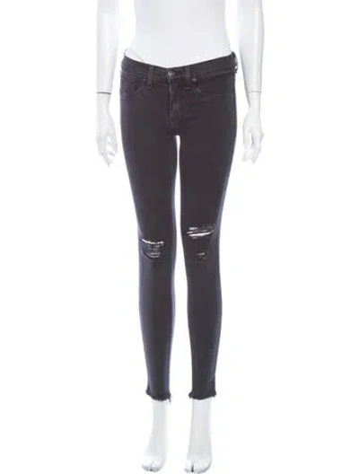 Pre-owned Rag & Bone Mid-rise Skinny Leg Jeans In Black