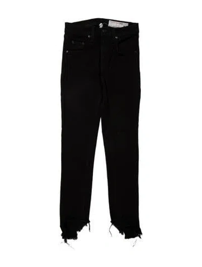 Pre-owned Rag & Bone Mid-rise Skinny Leg Jeans In Black